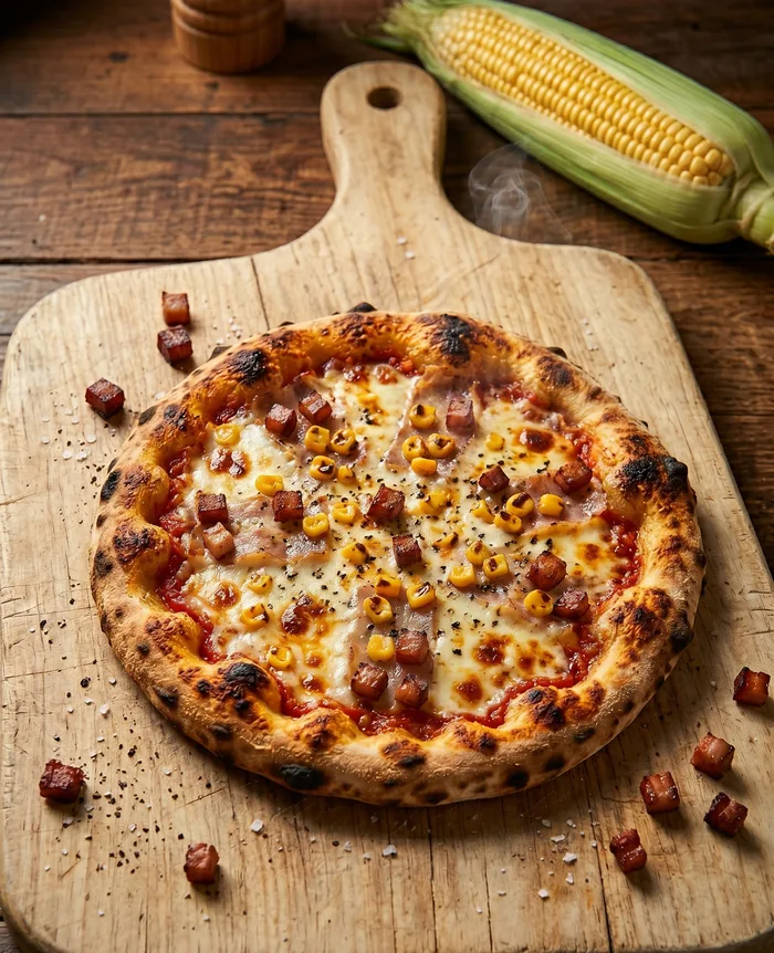 Pizza Florença — milho e bacon